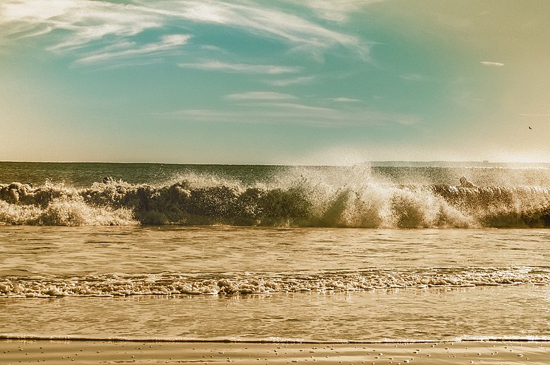 waves at a beach