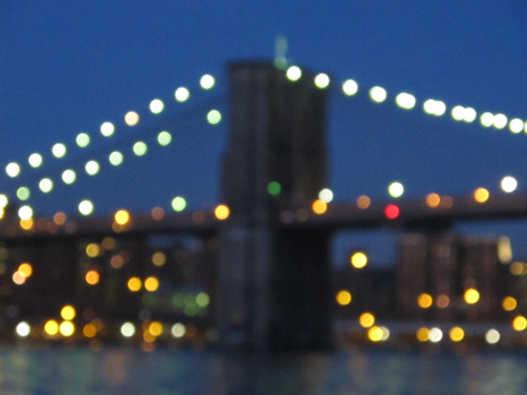 Blurred Brooklyn bridge