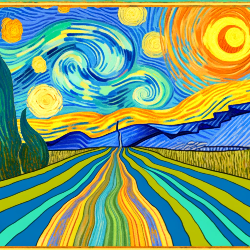 Van Gogh style image made with Dalle3 to showcase the start of a journey