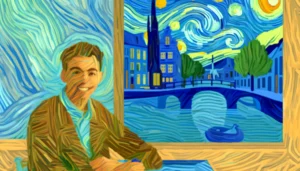 Van Gogh inspired Ai art for mindfulness in daily life