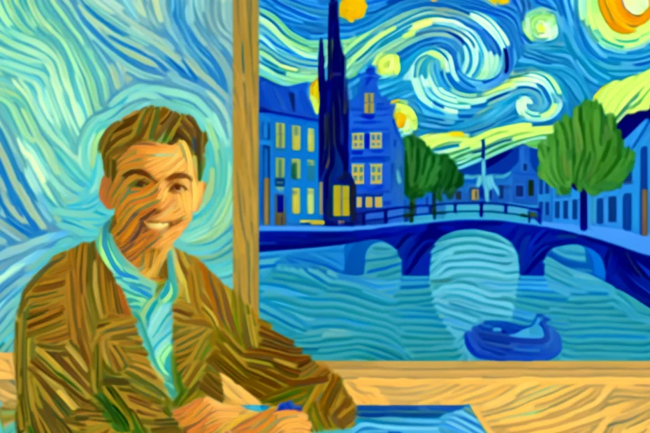 Van Gogh inspired Ai art for mindfulness in daily life